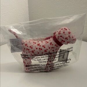 Victorias Secret Dog Red Cherry Patterned Plush